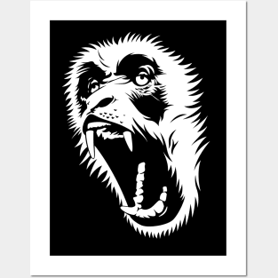 Screaming monkey Posters and Art